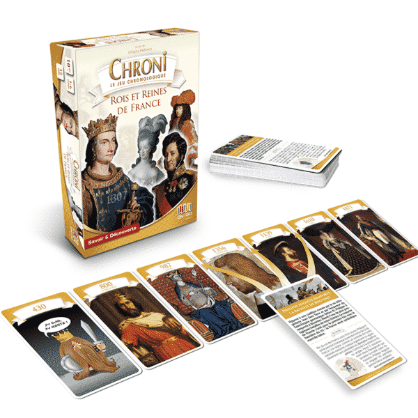 Chroni Rois et Reines de France Boite avec Cartes